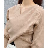 フロントクロスニットトップス | ＆soiree | 詳細画像12 