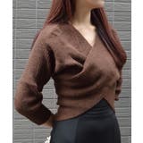 フロントクロスニットトップス | ＆soiree | 詳細画像18 