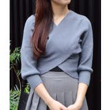 フロントクロスニットトップス | ＆soiree | 詳細画像23 