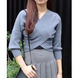 フロントクロスニットトップス | ＆soiree | 詳細画像25 