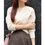 フロントクロスニットトップス | ＆soiree | 詳細画像3 