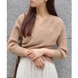 フロントクロスニットトップス | ＆soiree | 詳細画像9 