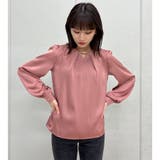 Vネックメタル付きシフォンブラウス | ＆soiree | 詳細画像12 