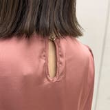 Vネックメタル付きシフォンブラウス | ＆soiree | 詳細画像14 