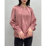 Vネックメタル付きシフォンブラウス | ＆soiree | 詳細画像7 