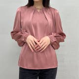 Vネックメタル付きシフォンブラウス | ＆soiree | 詳細画像8 