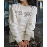 メッセージ刺繍裏毛スウェットクルーネックプルオーバー | &soiree | 詳細画像2