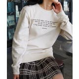 メッセージ刺繍裏毛スウェットクルーネックプルオーバー | &soiree | 詳細画像3