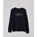 メッセージ刺繍裏毛スウェットクルーネックプルオーバー | &soiree | 詳細画像24