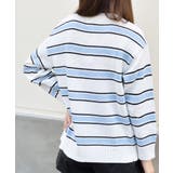 クルーネックルーズボーダーニット | ＆soiree | 詳細画像5 