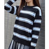 クルーネックルーズボーダーニット | ＆soiree | 詳細画像6 