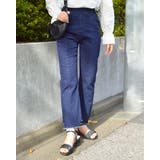 ネイビー | リサイクルデニムパンツ | ＆soiree