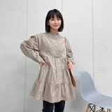 グレージュ | ティアードフレアチュニック チュニックシャツ チュニックブラウス | &soiree