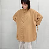 ベージュ | サイドリボンツイルブラウス | ＆soiree