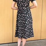 スクエアネック 花柄 パスリーブ 半袖ワンピース | ＆soiree | 詳細画像6 