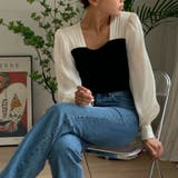 切替しニットプリーツシフォンブラウス | ＆soiree | 詳細画像10 