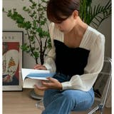 切替しニットプリーツシフォンブラウス | ＆soiree | 詳細画像12 