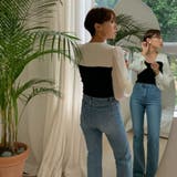 切替しニットプリーツシフォンブラウス | ＆soiree | 詳細画像13 