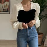 切替しニットプリーツシフォンブラウス | ＆soiree | 詳細画像14 