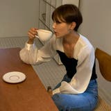 切替しニットプリーツシフォンブラウス | ＆soiree | 詳細画像7 