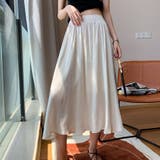 オフホワイト | シルクプリーツスカート | ＆soiree