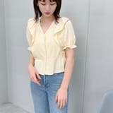 Vネックフリルブラウス | ＆soiree | 詳細画像1 