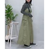 ナイロンミリタリージャンパースカート | ＆soiree | 詳細画像4 