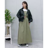 ナイロンミリタリージャンパースカート | ＆soiree | 詳細画像7 