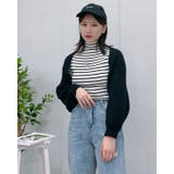 モックネックボーダーリブニット(指穴あり) | &soiree | 詳細画像9