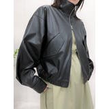 フェイクレザー2wayスタンドカラーブルゾン | ＆soiree | 詳細画像13 