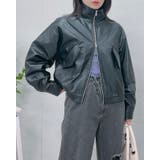 フェイクレザー2wayスタンドカラーブルゾン | ＆soiree | 詳細画像18 