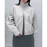 フェイクレザー2wayスタンドカラーブルゾン | ＆soiree | 詳細画像2 