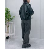 フェイクレザー2wayスタンドカラーブルゾン | ＆soiree | 詳細画像25 