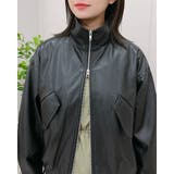 フェイクレザー2wayスタンドカラーブルゾン | ＆soiree | 詳細画像39 