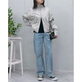 フェイクレザー2wayスタンドカラーブルゾン | ＆soiree | 詳細画像7 