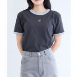 ロゴ刺繍リンガーTシャツ | &soiree | 詳細画像10