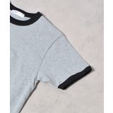 ロゴ刺繍リンガーTシャツ | &soiree | 詳細画像19