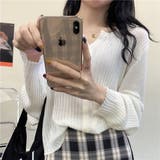 リブニットカーディガン | ＆soiree | 詳細画像18 