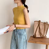 セミハイネック サマーニット ノースリーブトップス | ＆soiree | 詳細画像10 