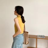 セミハイネック サマーニット ノースリーブトップス | ＆soiree | 詳細画像12 