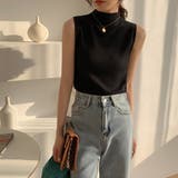 セミハイネック サマーニット ノースリーブトップス | ＆soiree | 詳細画像16 