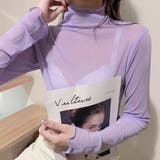 ラベンダー | ハイネック シアートップス | ＆soiree