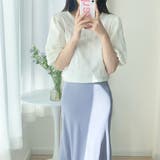 ラウンドネックパールパフスリーブブラウス | ＆soiree | 詳細画像12 