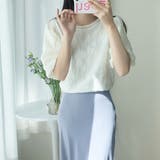 ラウンドネックパールパフスリーブブラウス | ＆soiree | 詳細画像6 