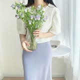 ラウンドネックパールパフスリーブブラウス | ＆soiree | 詳細画像8 