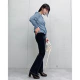 ギャザーデザインギンガムブラウス | ＆soiree | 詳細画像7 