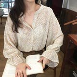 フラワーパターンVカットブラウス | ＆soiree | 詳細画像10 