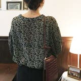 フラワーパターンVカットブラウス | ＆soiree | 詳細画像13 