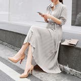 グレー | ウエストリボンプリーツワンピース | &soiree