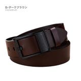 B-ダークブラウン | レザー カジュアル ベルト メンズ 本革 シンプル ビジネス 紳士 #A242 | RAiseNsE 